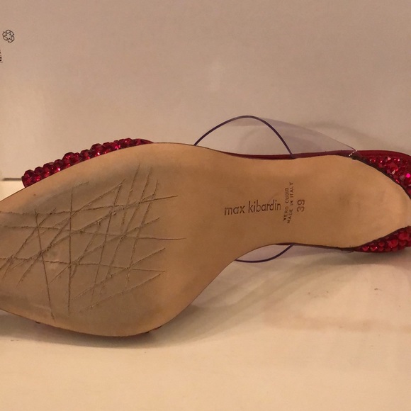 Max Kibardin - PVC/Crystal Heels in Red, Size 39 - Picture 3 of 4